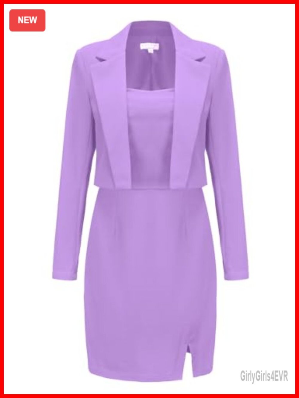 Women's Lightweight Business Blazer Dress Suit Set 2 Piece Office Work Outfit